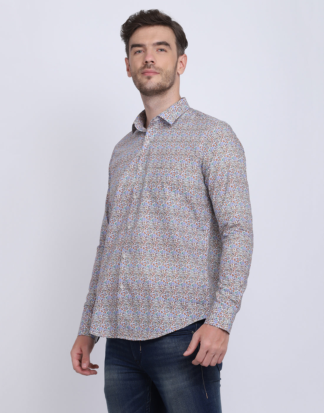 Multicolor Ditsy flowers Printed shirt