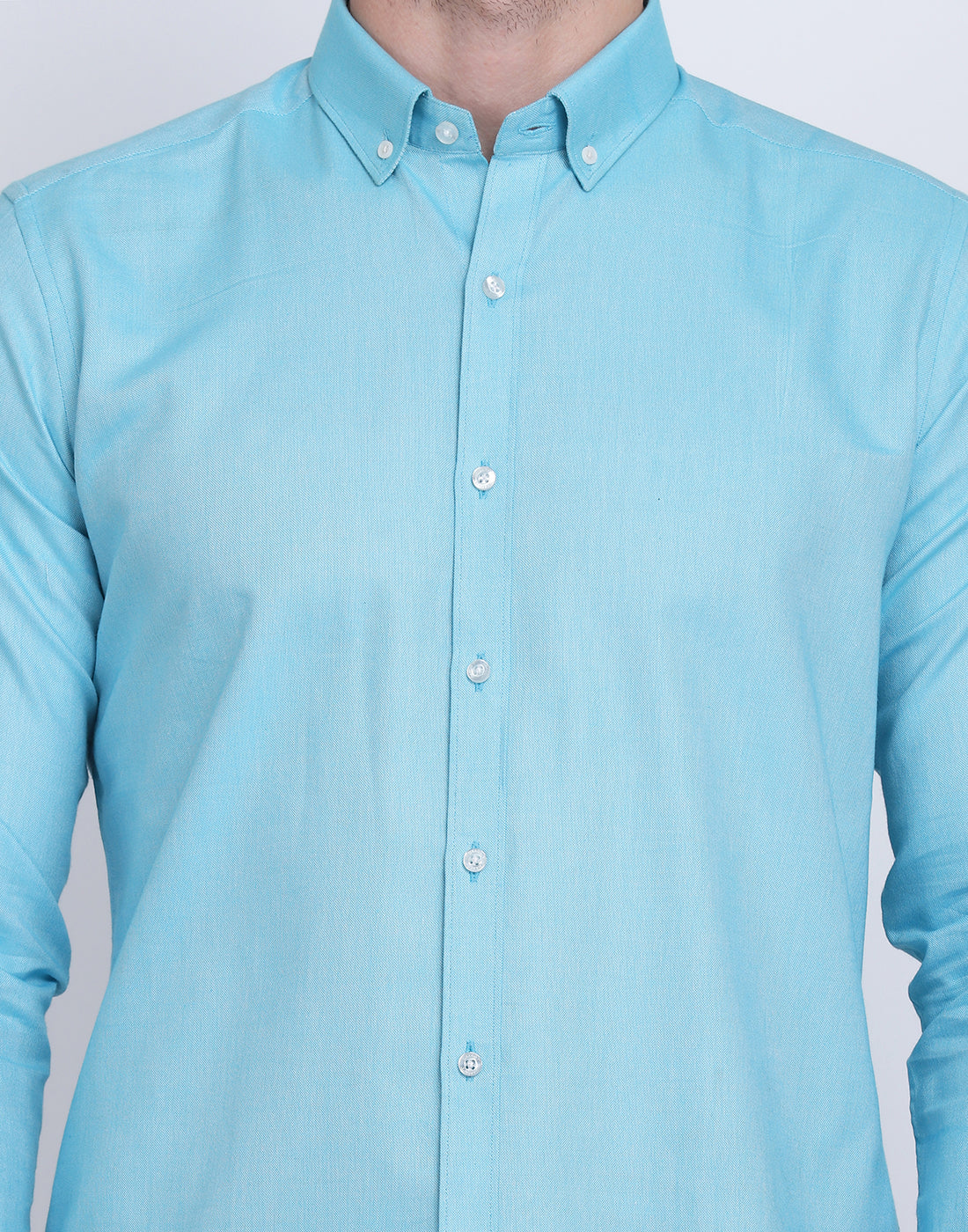 Cotton oxford formal Aqua Shirt