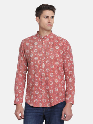 Ethnic  Drops Stripes Print Shirt