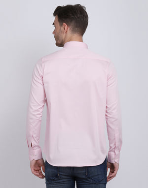 Soft Pink Cotton Satin Men's Shirt