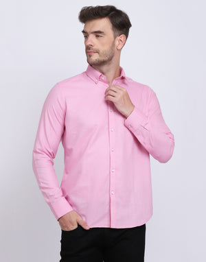 Cotton oxford formal Pink Shirt