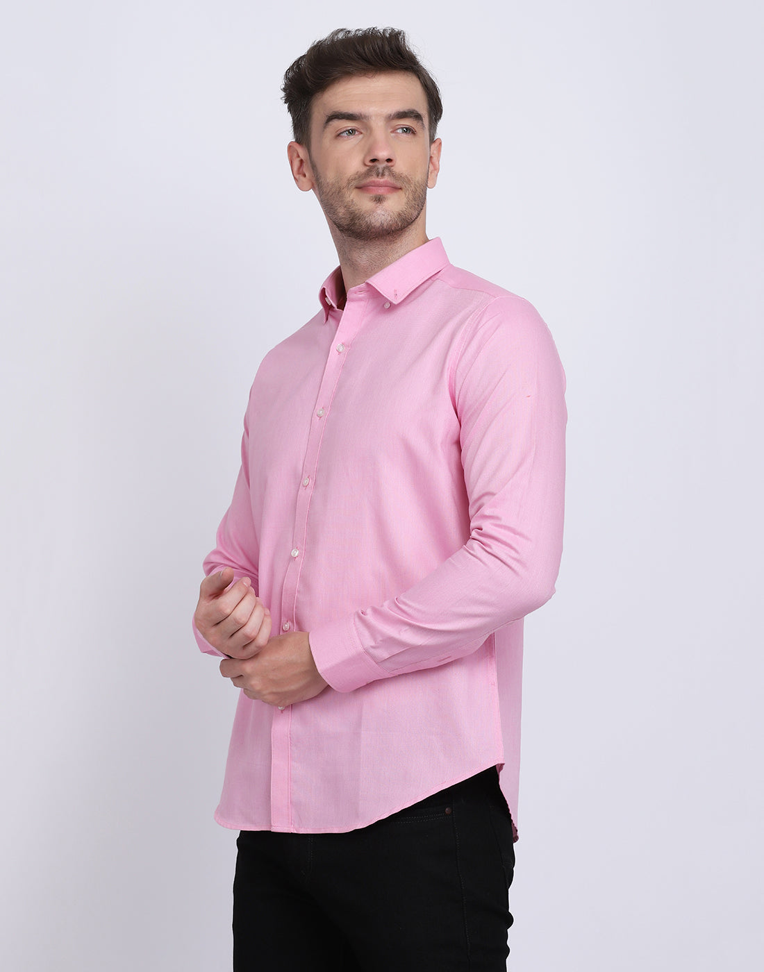 Cotton oxford formal Pink Shirt