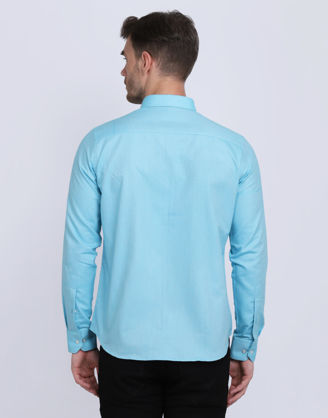 Cotton oxford formal Aqua Shirt