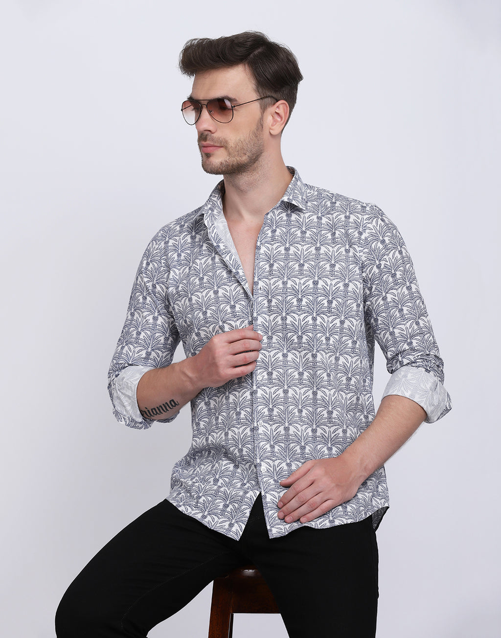 Tropical Printed Regular Fit Casual/Party Shirt