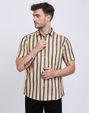 Blue & yellow wider Stripe shirt