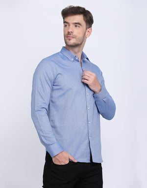Cotton oxford formal Royal blue Shirt