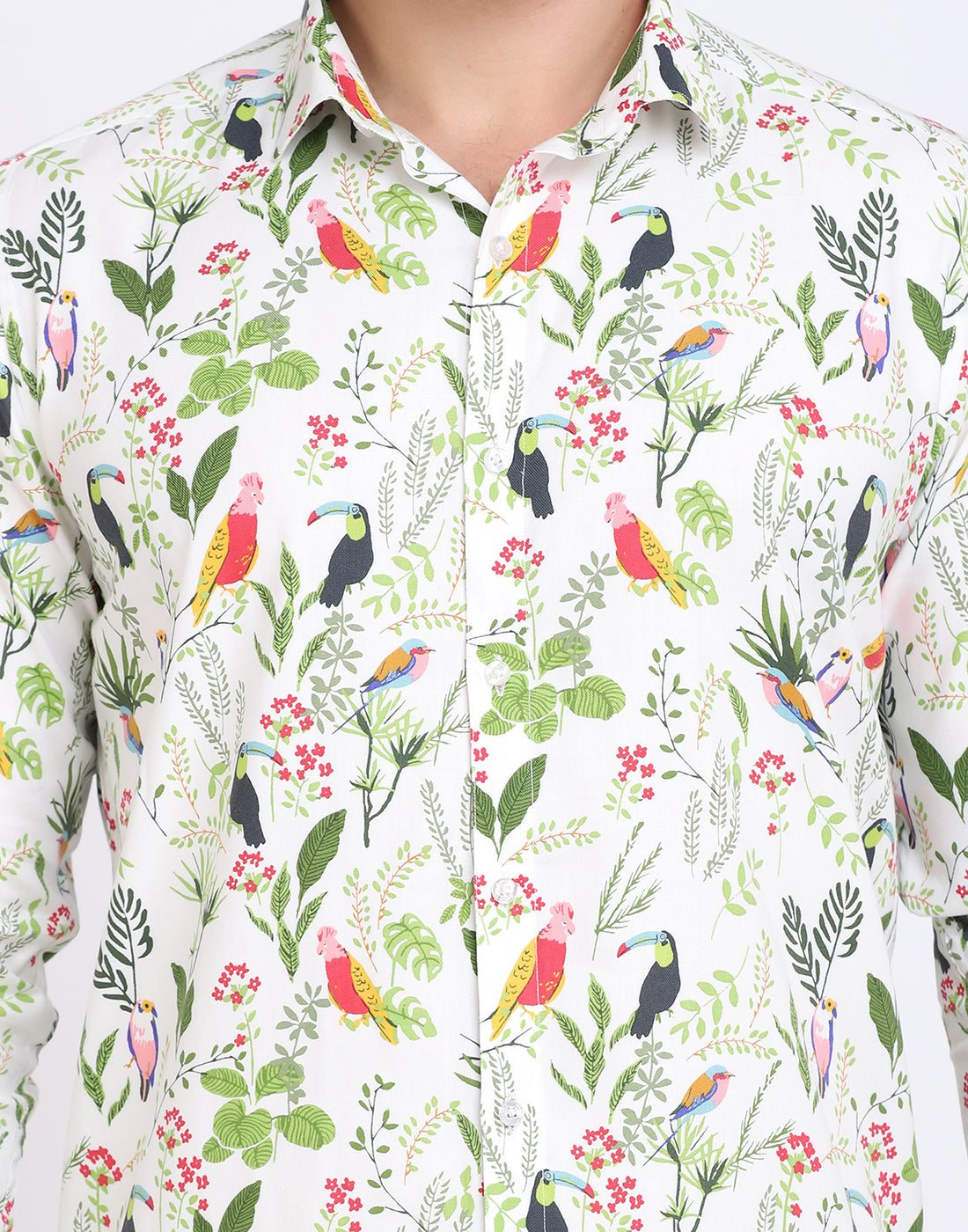 Birds Printed Regular Fit Casual/Party Shirt