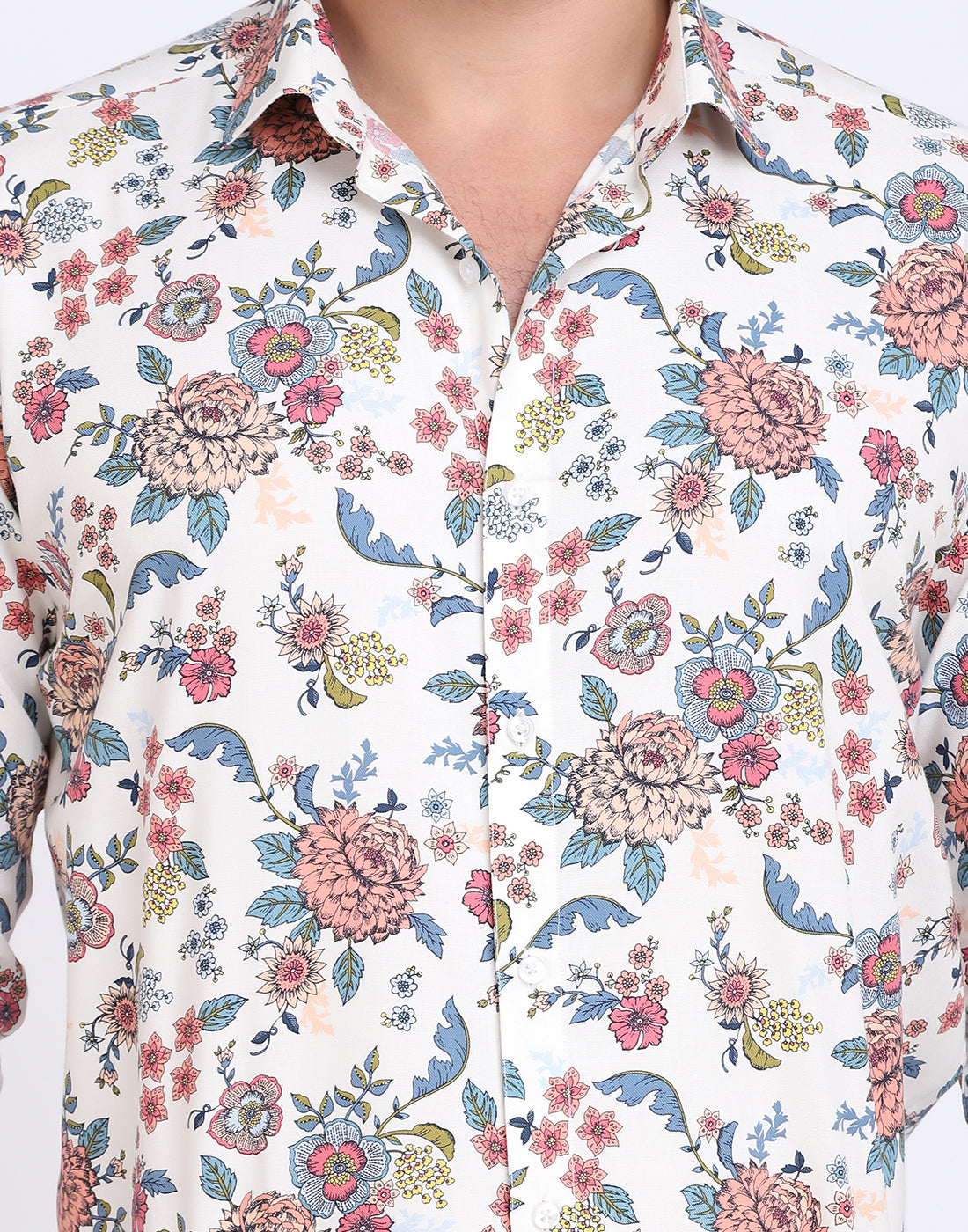 Vintage Floral Printed Casual Shirt