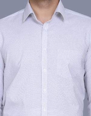Cotton yarn dyed micro checkered shirt