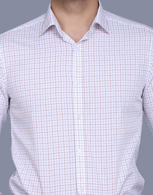 Cotton Blend checkered men's shirt