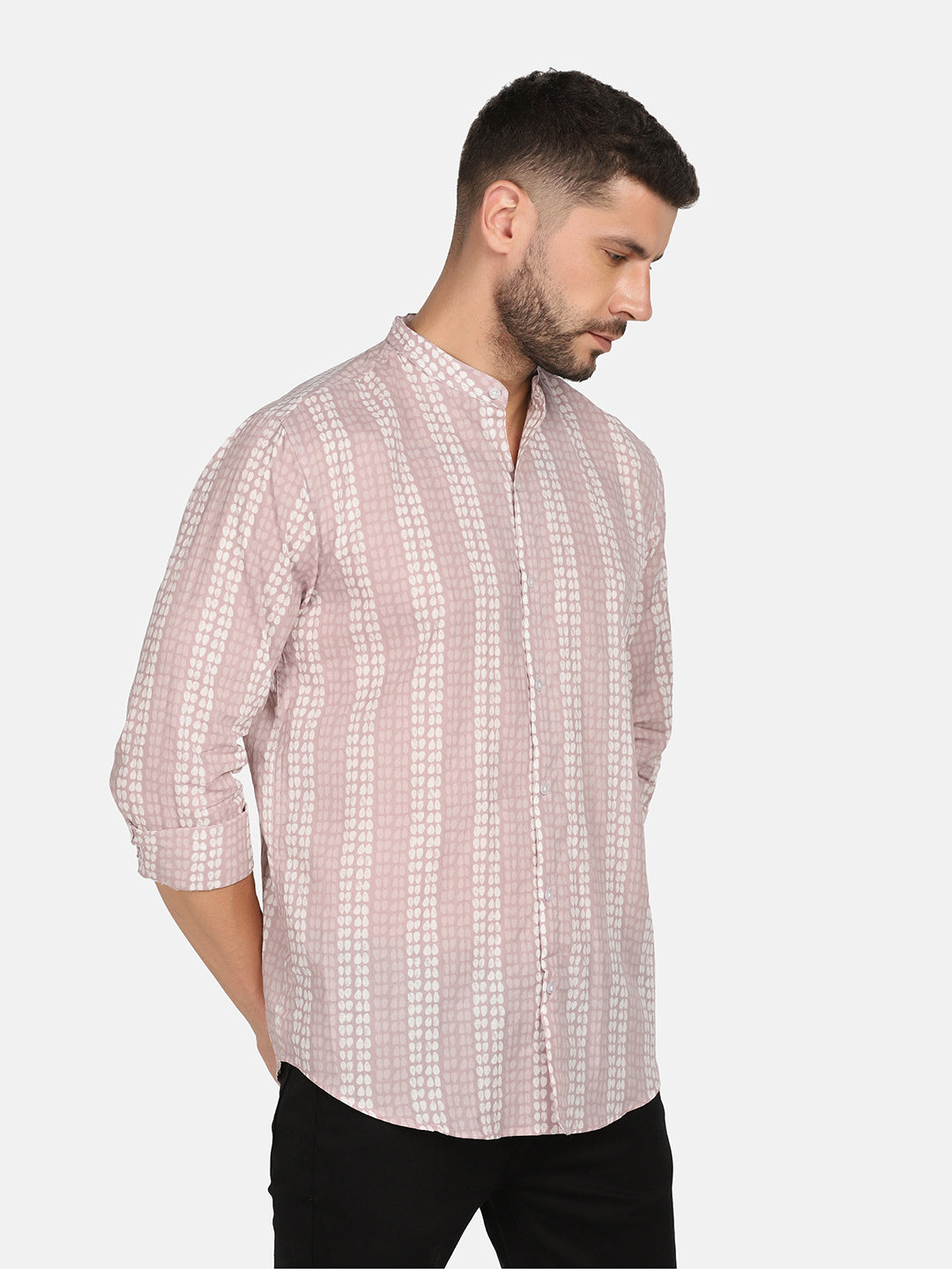 Ethnic  Drop Vertical Stripes Print Shirt
