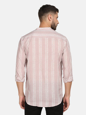 Ethnic  Drop Vertical Stripes Print Shirt